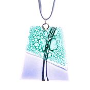 Fair Trade Trapezium Fused Glass Necklace - Blue/Green » £7.99 - Fair Trade Jewellery