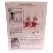 Fair Trade Carded Dancing Girl Heart Earrings » £4.75 - Fair Trade Valentines Day Gifts