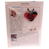 Fair Trade Carded Heart Fused Glass Necklace - Red and Black » £9.99 - Fair Trade Valentines Day Gifts