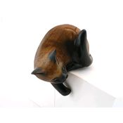 Fair Trade Carved Wooden Shelf Cat » £8.99 - Fair Trade Mothers Day Gifts
