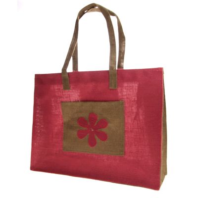 Fair Trade Jute Shopping Bag - Flower Design » £5.99 - Fair Trade Mothers Day Gifts