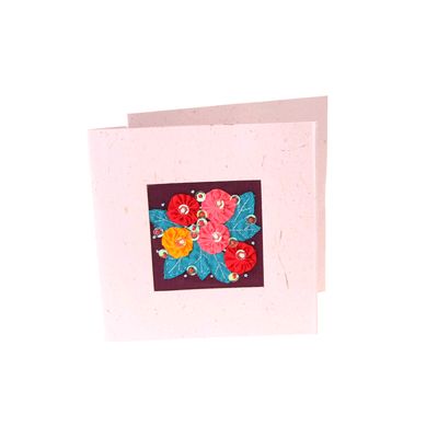Fair Trade Colourful Flowers Card » £2.50 - Fair Trade Cards
