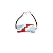 Fair Trade Fused Glass Bracelet - Red and Blue » £6.99 - Fair Trade Jewellery