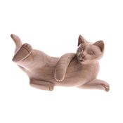 Fair Trade Carved Wooden Lying Cat » £7.99 - Fair Trade Wooden Carvings