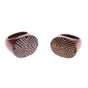 Wooden Abstract  Ring