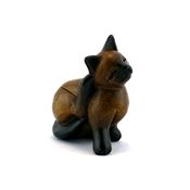 Carved Wooden Scratching Cat