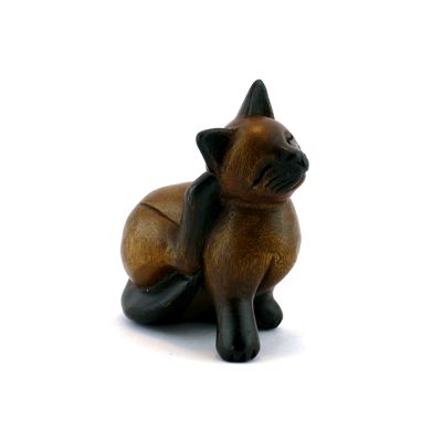Fair Trade Carved Wooden Scratching Cat » £8.99 - Fair Trade Wooden Carvings