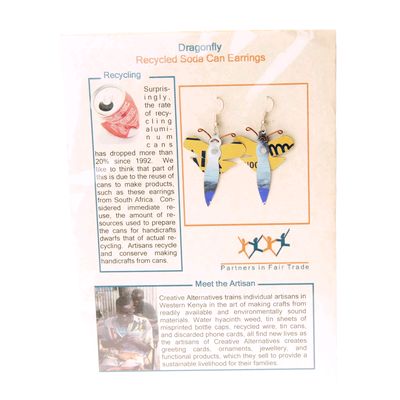 Fair Trade Carded Dragonfly Earrings » £4.75 - Fair Trade Jewellery