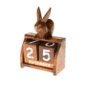 Fair Trade Perpetual Rabbit Calendar » £8.99 - Fair Trade Wooden Carvings