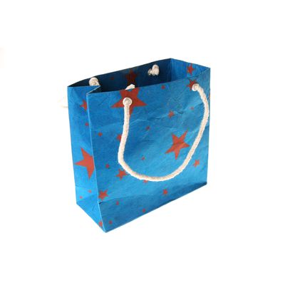 Fair Trade Blue Star Gift Bag - Small » £1.25 - Fair Trade Party Bag Gifts