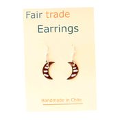 Fair Trade Small Half Moon Earrings - Copper » £5.99 - Fair Trade Jewellery