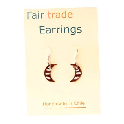 Fair Trade Small Half Moon Earrings - Copper » £5.99 - Fair Trade Jewellery