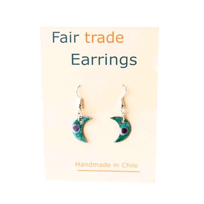Fair Trade Small Half Moon Earrings - Jade » £5.99 - Fair Trade Jewellery