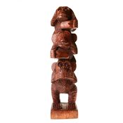 Fair Trade Three Wise Monkeys Totem Pole » £21.49 - Fair Trade Wooden Carvings