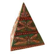 Pyramid Jewellery Trinket Box - Green