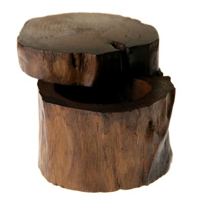 Fair Trade Teak Log Box with Sliding Lid » £7.99 - Fair Trade Boxes & Bowls