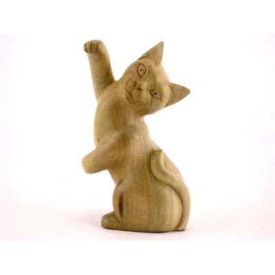 Fair Trade Carved Wooden Dancing Cat » £7.99 - Fair Trade Wooden Carvings