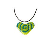 Fair Trade Heart Fused Glass Necklace - Lime/Jade » £8.99 - Fair Trade Valentines Day Gifts
