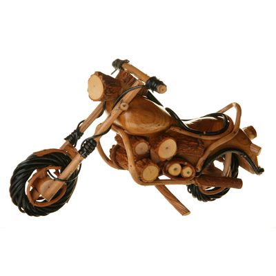 Fair Trade Wooden Motorbike Model 1 » £14.99 - Fair Trade Wooden Carvings