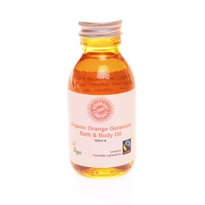 Fair Trade Orange Geranium Bath and Massage Oil » £6.95 - Fair Trade Body Care